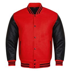 Varsity Jacket Red Black